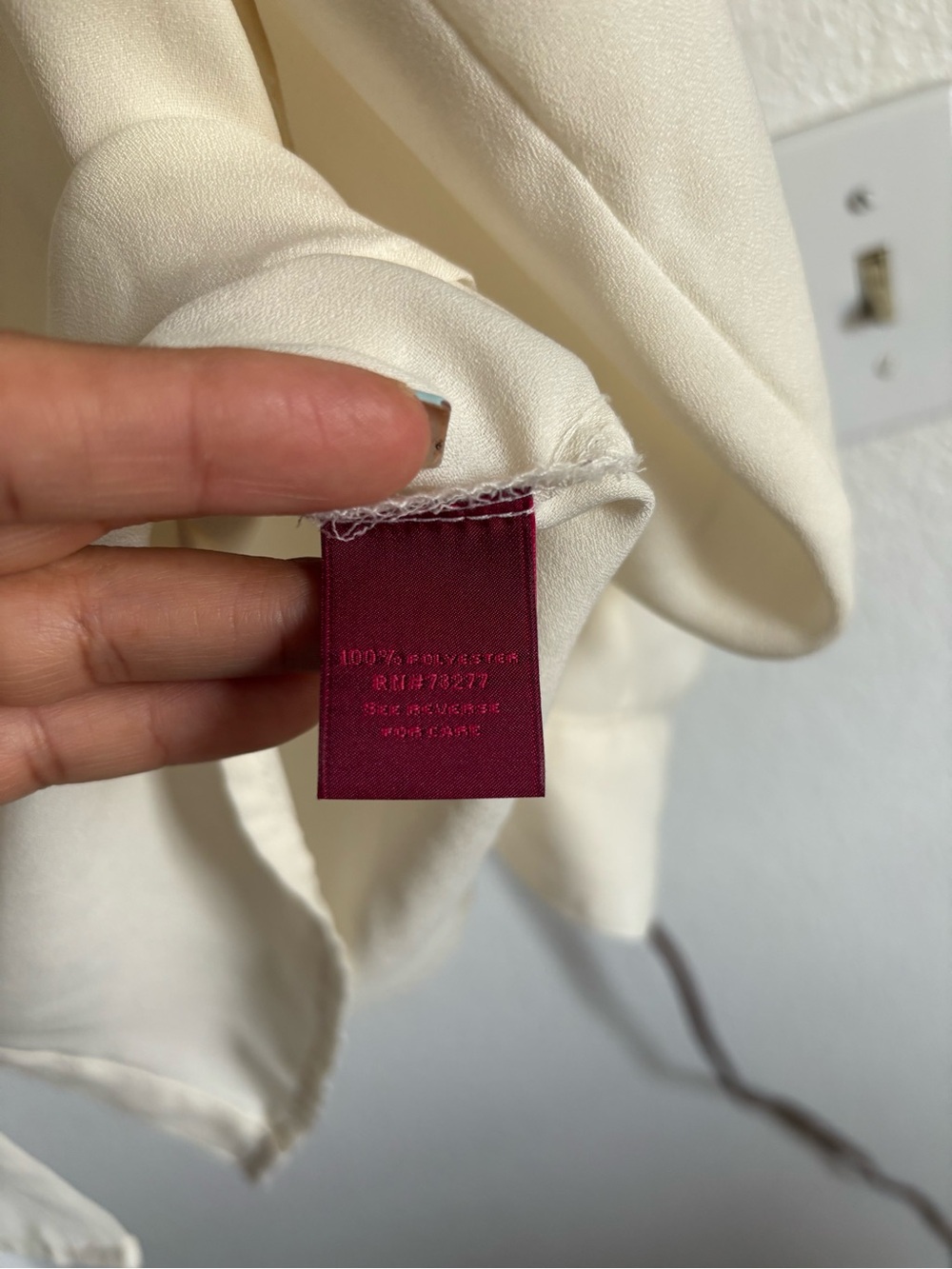 212 Collection Cream Button-Front Blouse - Picture 6 of 6